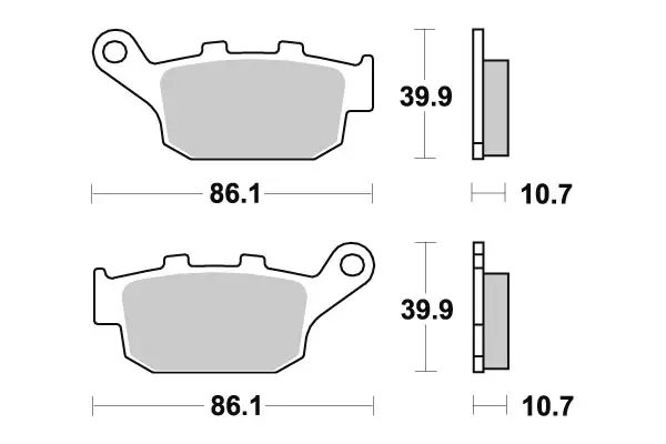 SBS Jarrupalat Ceramic 614HF - Moottoripyörän jarrupalat - 23-614HF - 1