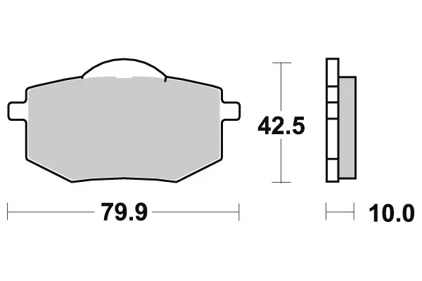 SBS Jarrupalat Ceramic 616HF - Moottoripyörän jarrupalat - 23-616HF - 1