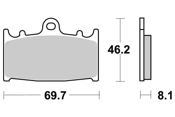 SBS Jarrupalat Ceramic 631HF - Moottoripyörän jarrupalat - 23-631HF - 1