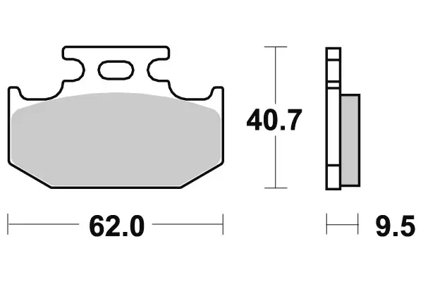 SBS Jarrupalat Ceramic 648HF - Moottoripyörän jarrupalat - 23-648HF - 1
