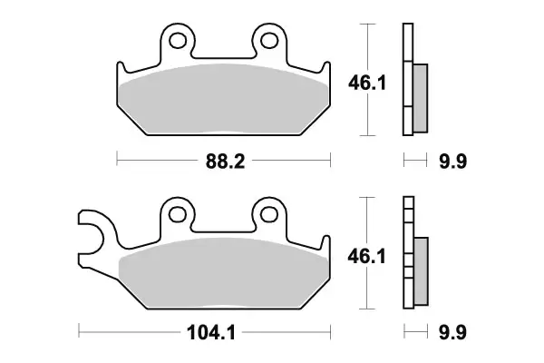 SBS Jarrupalat Ceramic 650HF - Moottoripyörän jarrupalat - 23-650HF - 1