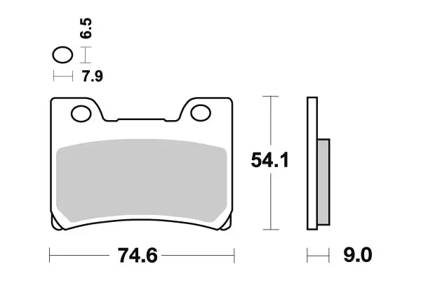 SBS Jarrupalat Ceramic 665HF - Moottoripyörän jarrupalat - 23-665HF - 1