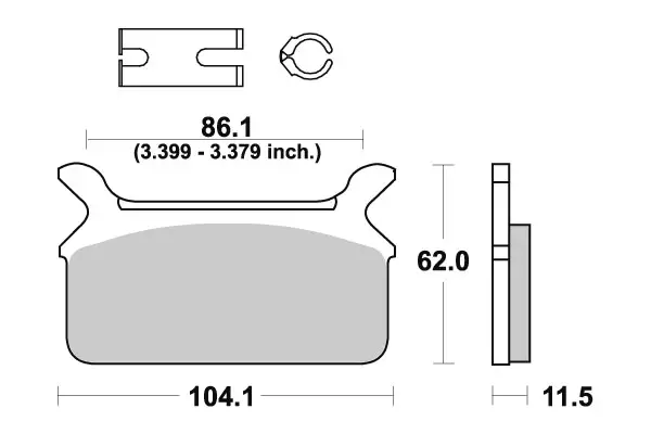 SBS Jarrupalat Ceramic 668HF - Moottoripyörän jarrupalat - 23-668HF - 1