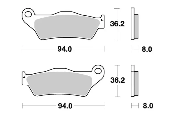 SBS Jarrupalat Ceramic 671HF - Moottoripyörän jarrupalat - 23-671HF - 1