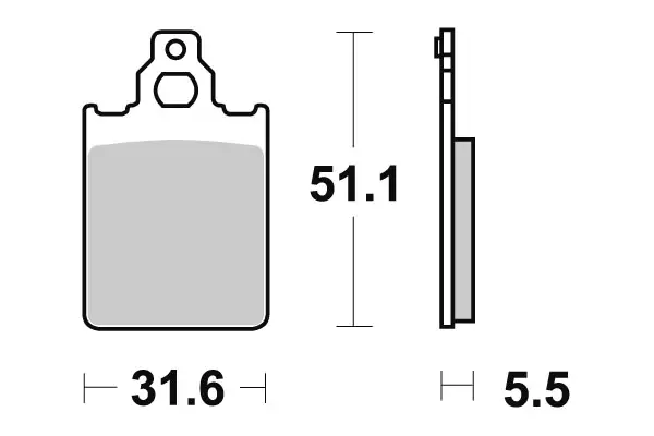 SBS Jarrupalat Ceramic 680HF - Moottoripyörän jarrupalat - 23-680HF - 1