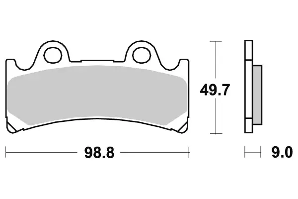 SBS Jarrupalat Ceramic 683HF - Moottoripyörän jarrupalat - 23-683HF - 1