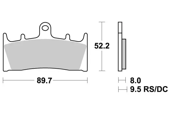SBS Jarrupalat Ceramic 686HF - Moottoripyörän jarrupalat - 23-686HF - 1