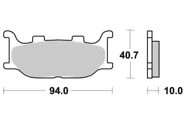 SBS Jarrupalat Ceramic 691HF - Moottoripyörän jarrupalat - 23-691HF - 1