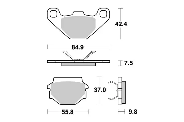 SBS Jarrupalat Ceramic 692HF - Moottoripyörän jarrupalat - 23-692HF - 1