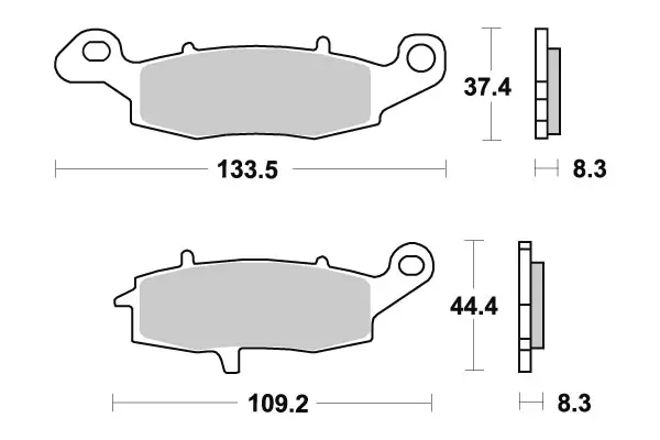 SBS Jarrupalat Ceramic 704HF - Moottoripyörän jarrupalat - 23-704HF - 1