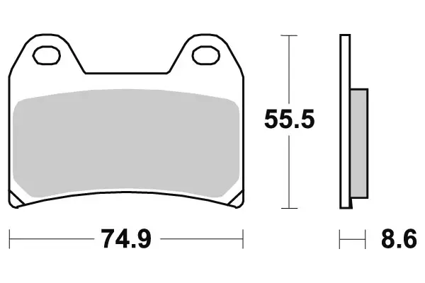 SBS Jarrupalat Ceramic 706HF - Moottoripyörän jarrupalat - 23-706HF - 1