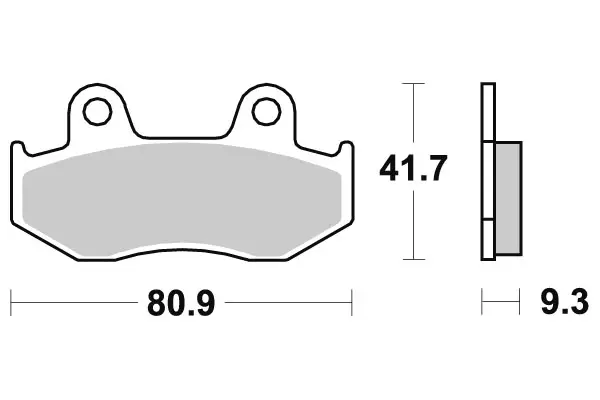SBS Jarrupalat Ceramic 709HF - Moottoripyörän jarrupalat - 23-709HF - 1