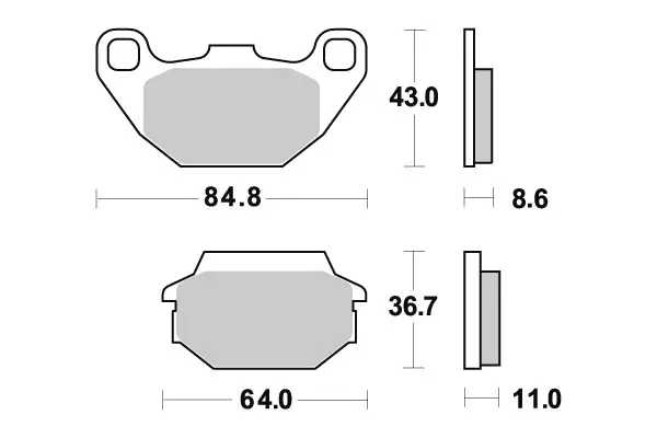SBS Jarrupalat Ceramic 749HF - Moottoripyörän jarrupalat - 23-749HF - 1