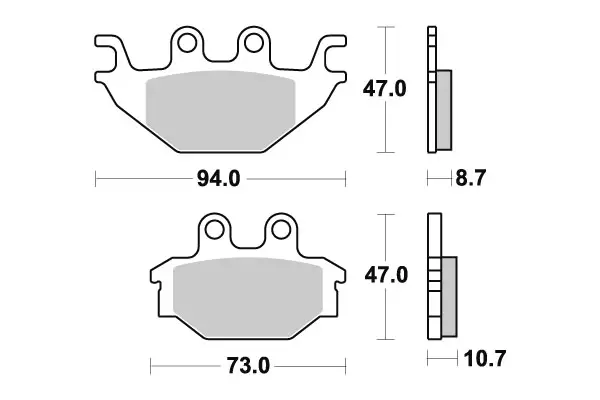 SBS Jarrupalat Ceramic 810HF - Moottoripyörän jarrupalat - 23-810HF - 1