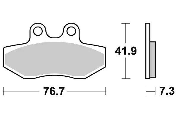 SBS Jarrupalat CERAMIC (817HF) - Moottoripyörän jarrupalat - 23-186HF - 1