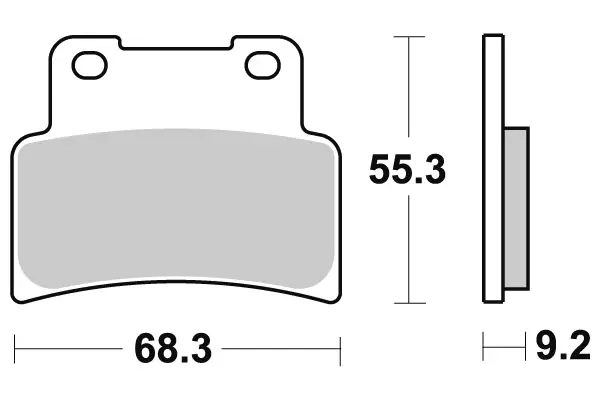 SBS Jarrupalat Ceramic 844HF - Moottoripyörän jarrupalat - 23-844HF - 1