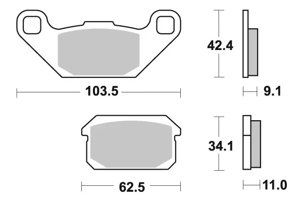 SBS Jarrupalat Ceramic 848HF - Moottoripyörän jarrupalat - 23-848HF - 1