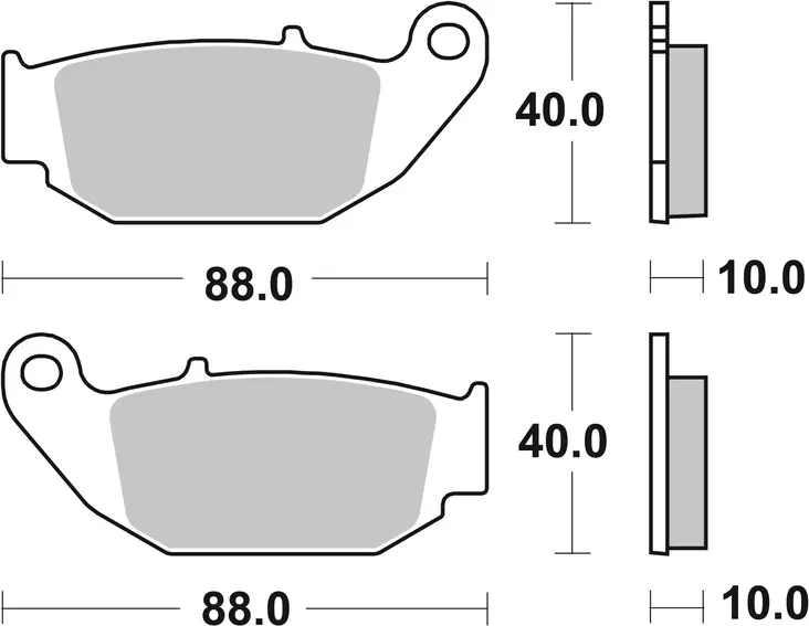 Sbs Jarrupalat Ceramic - Moottoripyörän jarrupalat - 23-915HF - 1