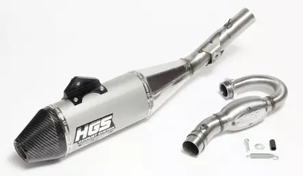 HGS Exhaust system 4T Complete Grey Carb - Crossipyörän 4-T täysputkistot - 460-KF-225-CCG - 1