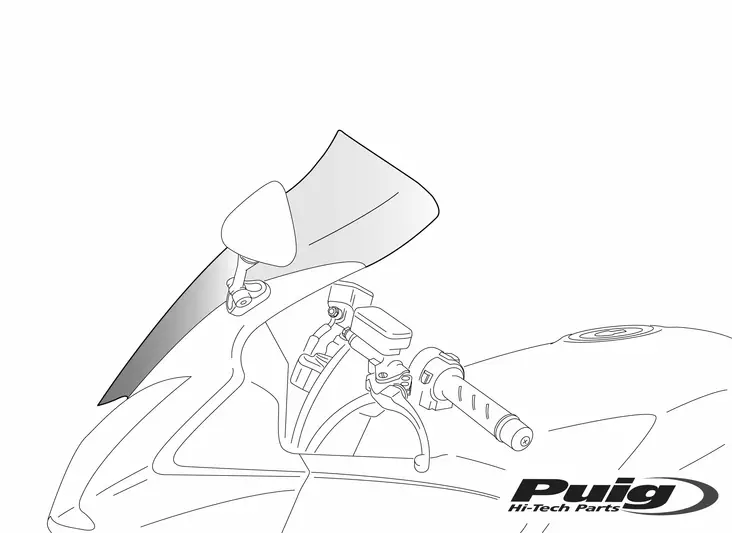 Puig Tuulisuoja Touring Yamaha Fjr1300 01-05', savu - Moottoripyörän tuulisuojat - 33-1281H - 1