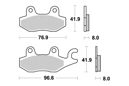 Sbs Jarrupalat Racing Sintered - Crossipyörän jarrupalat - 23-638RSI - 1