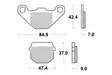 Sbs Jarrupalat Sintered Offroad - Crossipyörän jarrupalat - 23-544SI - 1