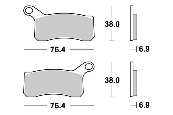 SBS Jarrupalat Racing Sintered 866RSI - Moottoripyörän jarrupalat - 23-866RSI - 1