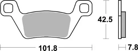 SBS Jarrupalat Racing Sintered 945RSI - Moottoripyörän jarrupalat - 23-945RSI - 2