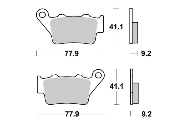 Sbs Jarrupalat Racing Sintered - Crossipyörän jarrupalat - 23-675RSI - 1