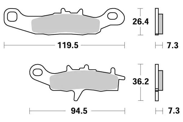 Sbs Jarrupalat Racing Sintered - Crossipyörän jarrupalat - 23-726RSI - 1
