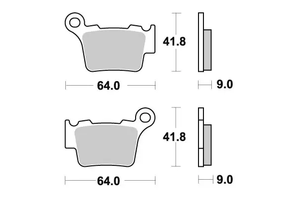 Sbs Jarrupalat Racing Sintered - Crossipyörän jarrupalat - 23-791RSI - 1