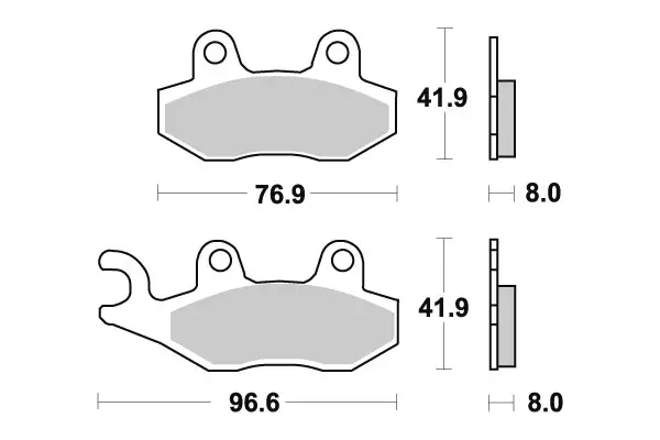 SBS Jarrupalat Sintered Offroad 611SI - Moottoripyörän jarrupalat - 23-611SI - 1