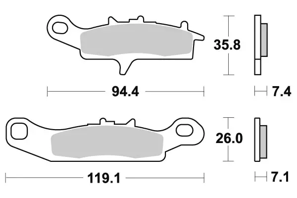SBS Jarrupalat Sintered Offroad 798SI - Moottoripyörän jarrupalat - 23-798SI - 1