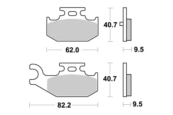 SBS Jarrupalat Sintered Offroad 816SI - Moottoripyörän jarrupalat - 23-816SI - 1