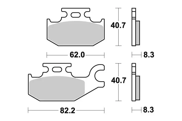 SBS Jarrupalat Sintered Offroad 835SI - Moottoripyörän jarrupalat - 23-835SI - 1