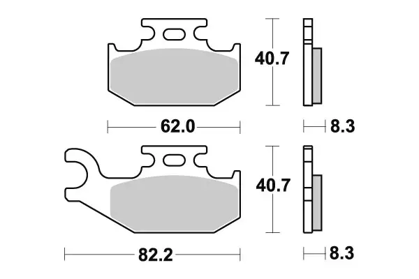 SBS Jarrupalat Sintered Offroad 836SI - Moottoripyörän jarrupalat - 23-836SI - 1