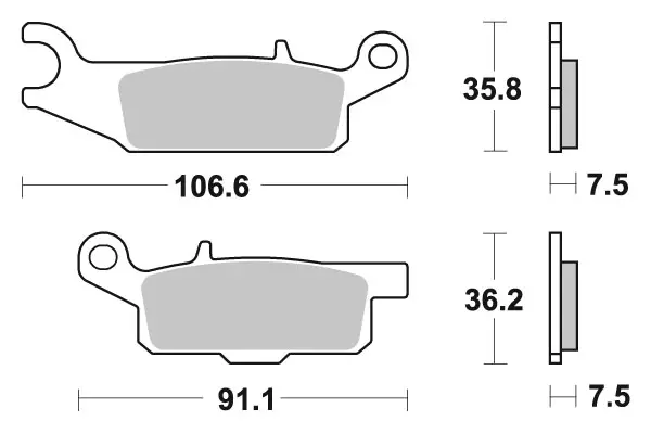 SBS Jarrupalat Sintered Offroad 849SI - Moottoripyörän jarrupalat - 23-849SI - 1