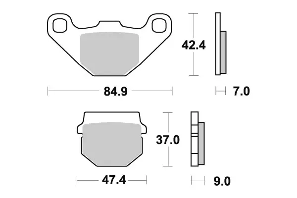 Sbs Jarrupalat Sintered Offroad - Crossipyörän jarrupalat - 23-544SI - 1
