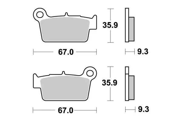 Sbs Jarrupalat Sintered Offroad - Crossipyörän jarrupalat - 23-790SI - 1