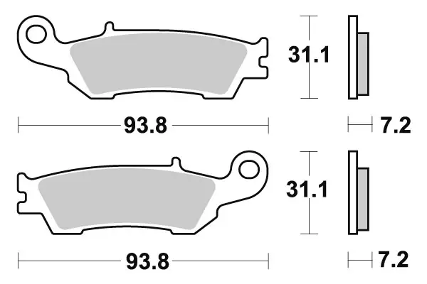 Sbs Jarrupalat Sintered Offroad - Crossipyörän jarrupalat - 23-840SI - 1