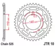 JT Rear Sprocket JTR10.42ZBK - Moottoripyörän takarattaat - 274-R10-42ZBK - 1