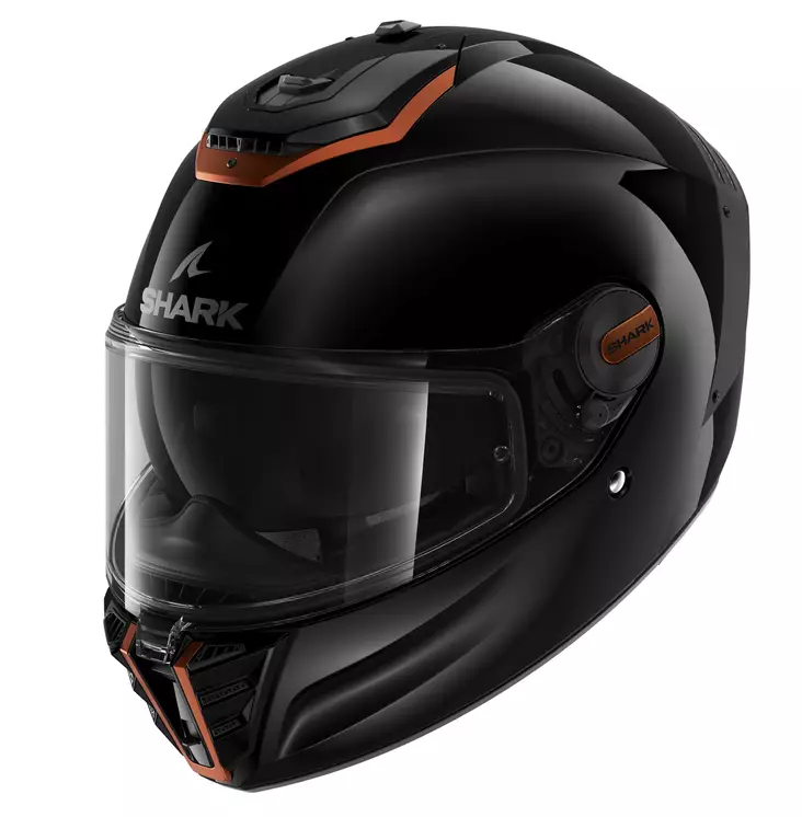 Moottoripyöräkypärä Shark Spartan RS, musta - Umpikypärät - HE8104EKCK - 1