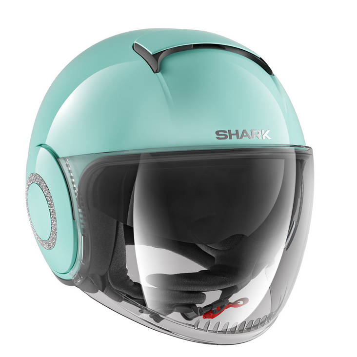Avokypärä Shark Nano Swarowski, syaani - Avattavat- ja avokypärät - HE2828EGRN-L - 1