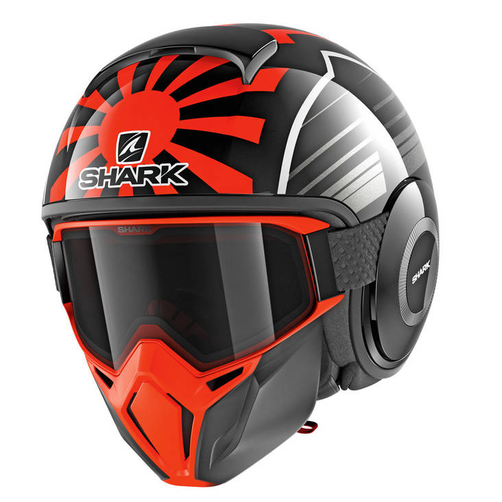 Moottoripyöräkypärä Shark Street Drak Zarco Malaysian GP, musta/punainen - Avattavat- ja avokypärät - HE3315EKOA-L - 1