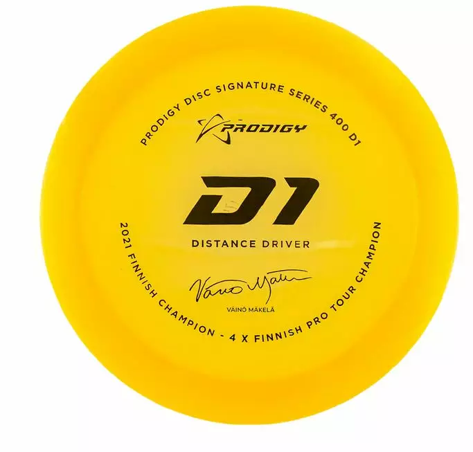 Frisbeegolfkiekko Prodigy D1 400 - Väinö Mäkelä Signature - Pituusdraiverit - 400-174-MAKELA-YEL - 1