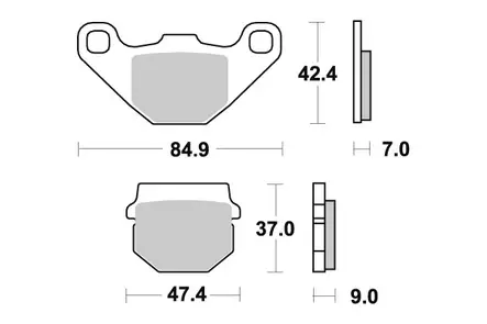 Sbs Jarrupalat HM Scooter - Moottoripyörän jarrupalat - 23-101HM - 1