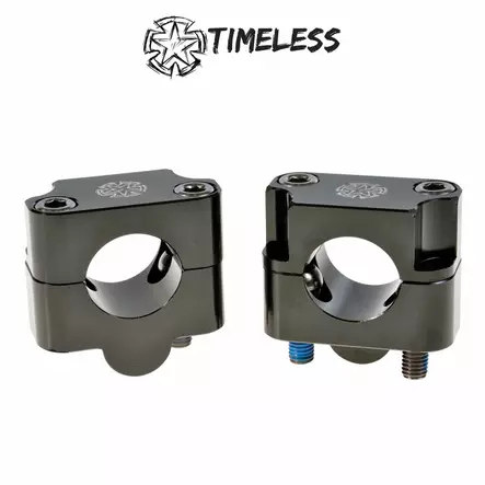 Timeless Ohjaustangon kiinnikepari, Fat Bar, 28,6mm, musta - Ohjaustangon tarvikkeet - 306-71538M - 1