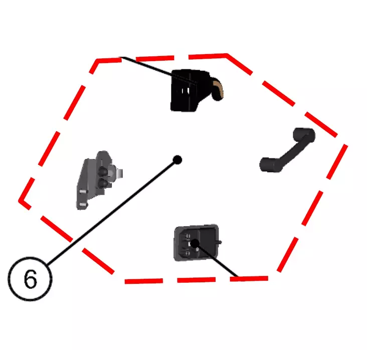DFK Oven Lukko- ja stopparisarja Oikea P - DFK lämpöhyttien varaosat - 723-32S09U02-50PKM - 1