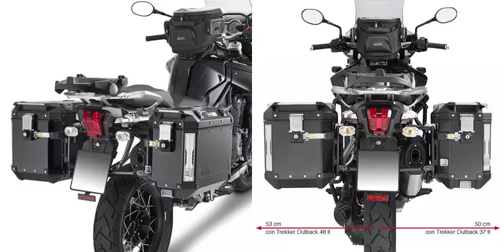 Givi putkisivutelineet Trekker Outback Tiger Explorer 1200 12- - Moottoripyörän laukkujen kiinnikesarjat - 322-PL6408CAM - 1