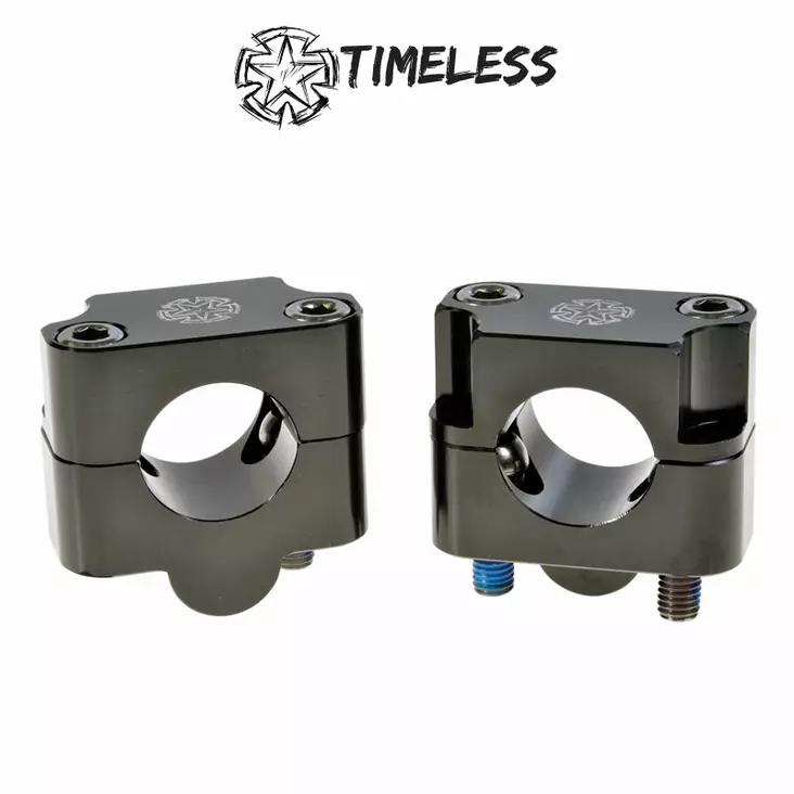 Timeless Ohjaustangon kiinnikepari, Fat Bar, 28,6mm, musta - Ohjaustangon tarvikkeet - 306-71538M - 1